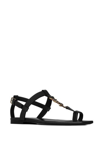 Saint Laurent Cassandra leather sandals - Nero