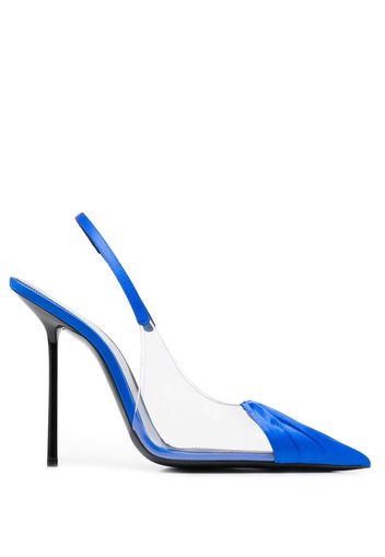 SAINT LAURENT 140mm pointed-toe leather pumps - Blu