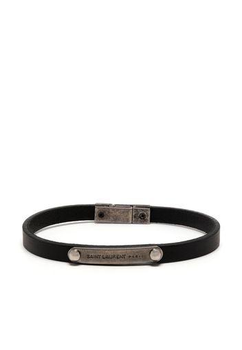 Saint Laurent Bracciale con applicazione - Nero