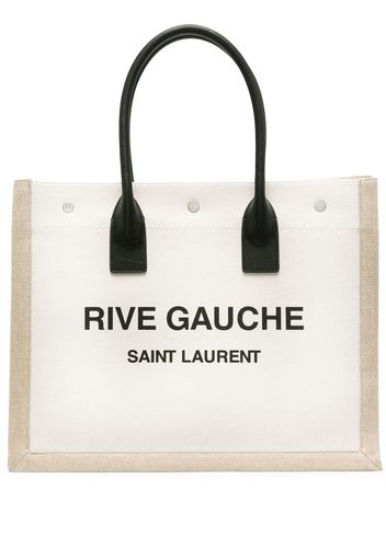 Saint Laurent logo-print tote-bag - Toni neutri