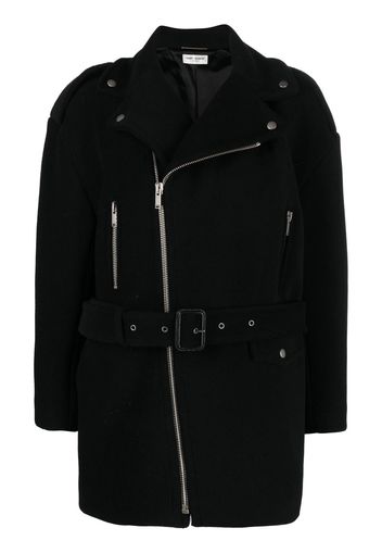 Saint Laurent Cappotto con zip - Nero