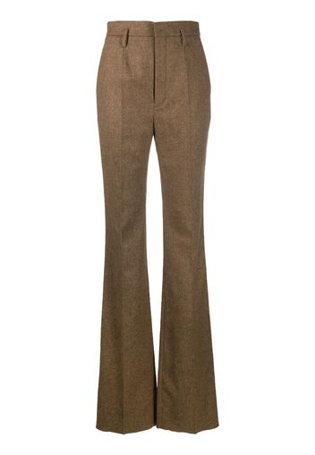 Saint Laurent high-waisted wool trousers - Marrone