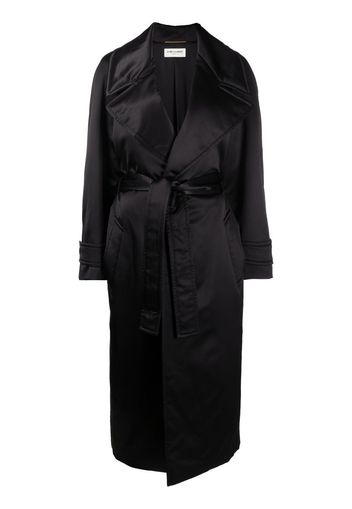 Saint Laurent notched-lapel single-breasted coat - Nero