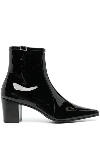 Saint Laurent Arsun patent-leather ankle boots - Nero