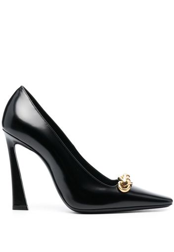 Saint Laurent Silvana 110m chain pumps - Nero