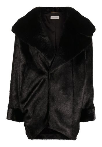 Saint Laurent faux-fur short coat - Nero