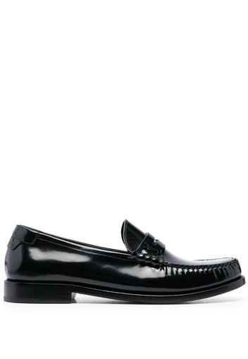 Saint Laurent Le Loafer logo plaque shoes - Nero