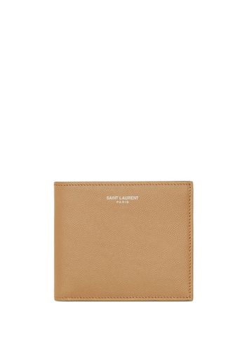 Saint Laurent textured leather wallet - 2654 -TEAK WOOD