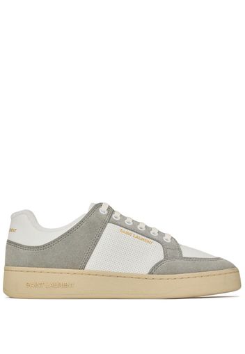 Saint Laurent panelled lace-up sneakers - Grigio