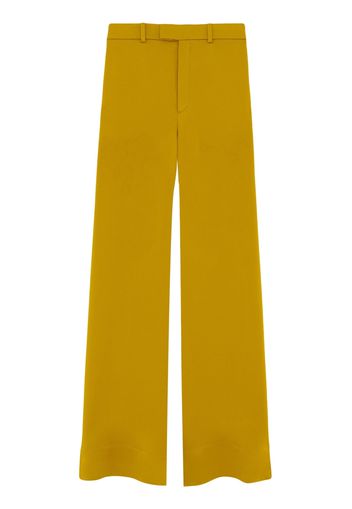 Saint Laurent crepe tailored palazzo trousers - 3203 -VERT MOUSSE