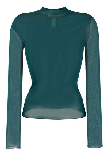 Saint Laurent Top semi trasparente - Verde