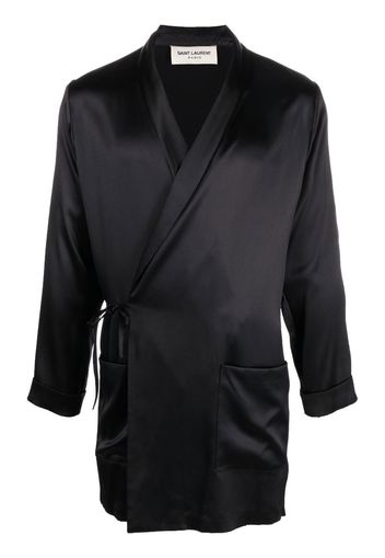 Saint Laurent Cappotto a portafoglio - Nero