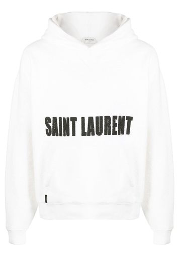 Saint Laurent Felpa con cappuccio - Bianco