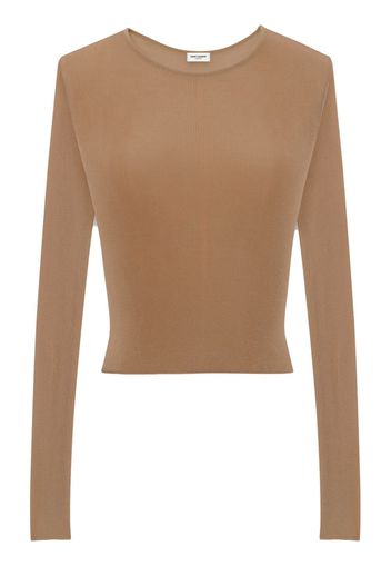 Saint Laurent Top girocollo - Toni neutri