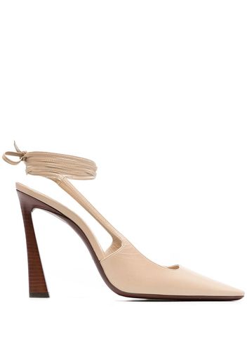 Saint Laurent Pumps Blade 105 con cinturino posteriore - Toni neutri