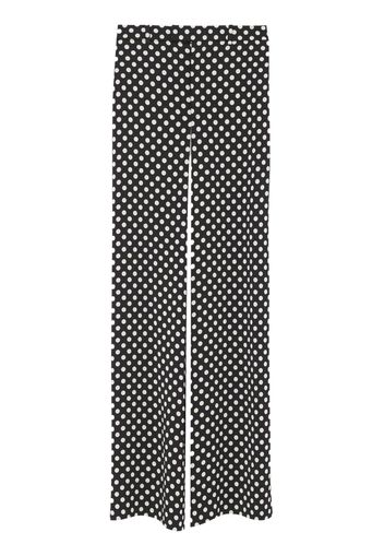 Saint Laurent polka-dot tailored silk trousers - Nero