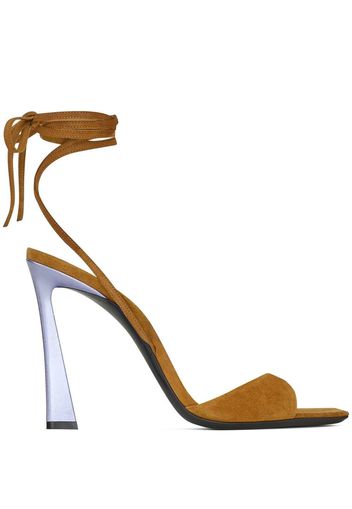 Saint Laurent Paz 105mm suede sandals - Toni neutri