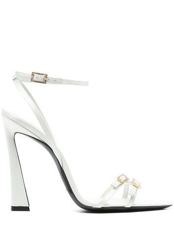 Saint Laurent New Nuit 110mm leather sandals - Verde