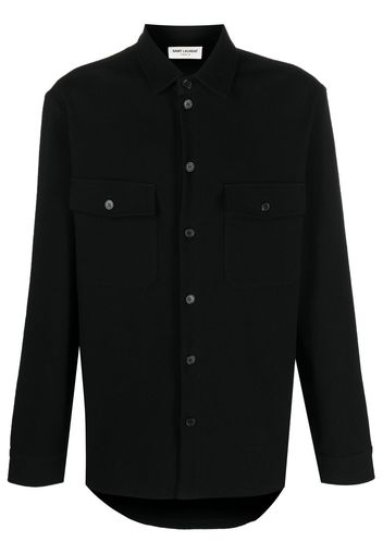 Saint Laurent cotton long-sleeve shirt - Nero