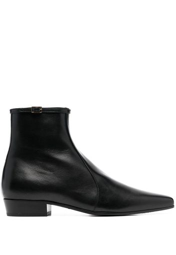 Saint Laurent buckle-fastened pointed boots - Nero