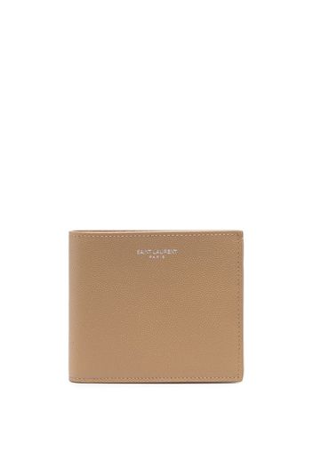 Saint Laurent logo-stamp wallet - Toni neutri