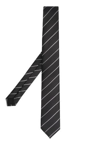 Saint Laurent diagonal stripe-print tie - Nero