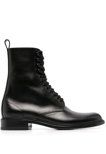 Saint Laurent lace-up 35mm leather boots - Nero