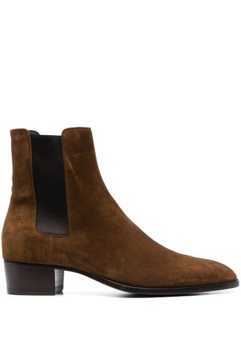 Saint Laurent Wyatt 40mm Chelsea boots - Marrone