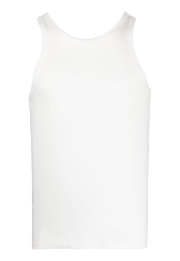 Saint Laurent sleeveless cotton tank top - Bianco