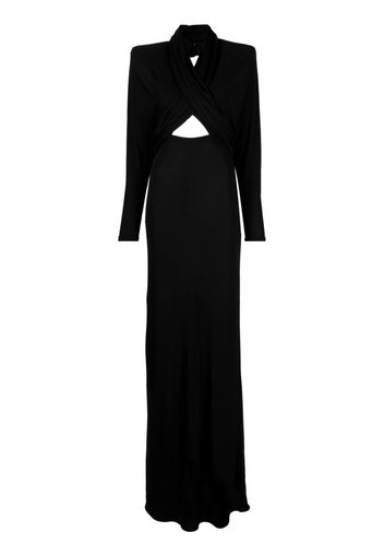 Saint Laurent hooded maxi dress - Nero