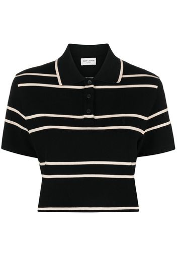 Saint Laurent Polo a righe - Nero