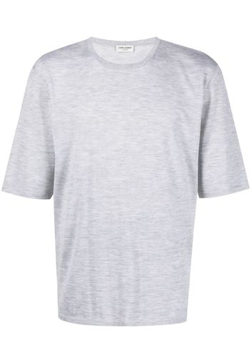 Saint Laurent crew-neck short-sleeved sweatshirt - Grigio