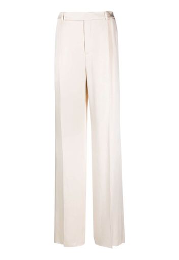 Saint Laurent extra-long straight trousers - Toni neutri