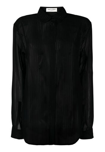 Saint Laurent Camicia a righe - Nero