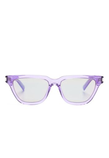 Saint Laurent cat-eye-frame logo-engraved sunglasses - Viola