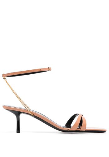 Saint Laurent Melody ankle-strap sandals - Marrone