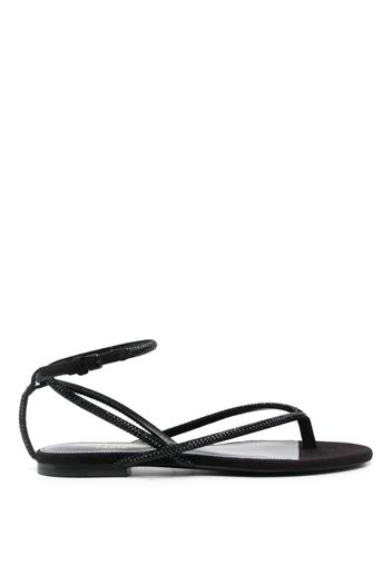 Saint Laurent Jota 05 flat leather sandals - Nero