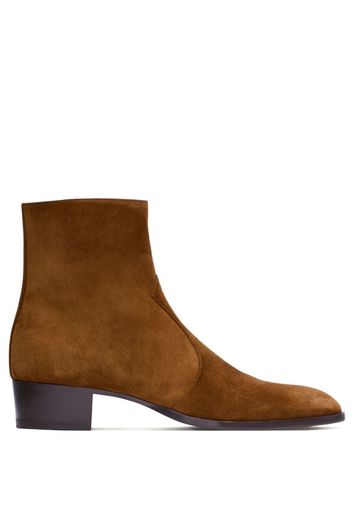 Saint Laurent Wyatt 40mm ankle boots - Marrone