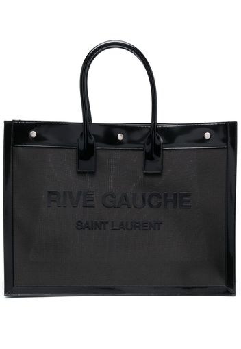 Saint Laurent Borsa tote Rive Gauche con logo - Nero