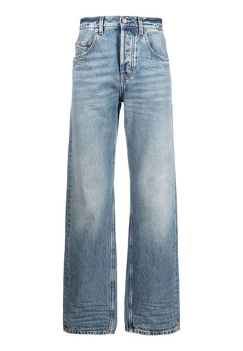 Saint Laurent Jeans dritti a vita alta - Blu