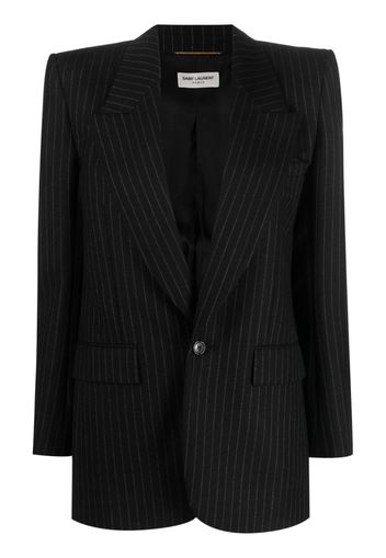 Saint Laurent tailored pinstriped wool blazer - Nero