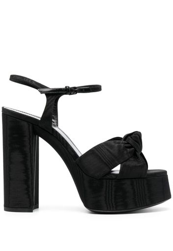 Saint Laurent Bianca 125mm leather platform sandals - Nero