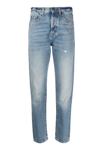 Saint Laurent mid-rise tapered-leg jeans - Blu