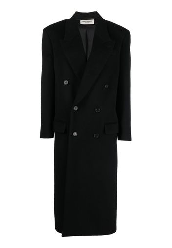 Saint Laurent double-breasted wool coat - Nero