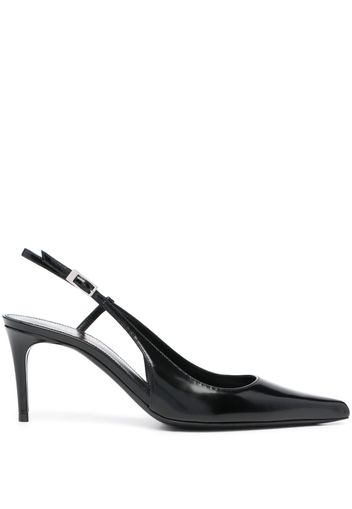 Saint Laurent Pumps Pulp 75mm con cinturino posteriore - Nero