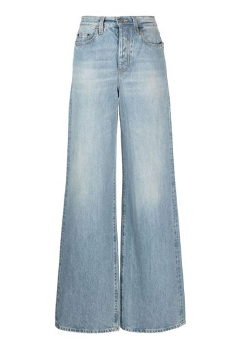 Saint Laurent wide-leg cotton jeans - Blu