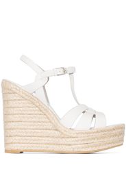 Tribute 85mm leather espadrille wedges