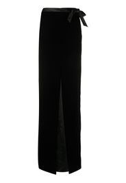 velvet long skirt