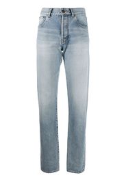 Saint Laurent Jeans dritti a vita alta - Blu