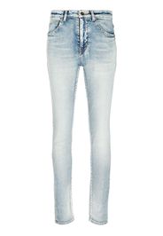 Saint Laurent Jeans skinny a vita bassa - Blu